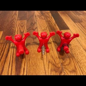 Wine cork screw, stopper, bottle opener